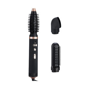 black hot air spin brush with a nozzle and paddle brush