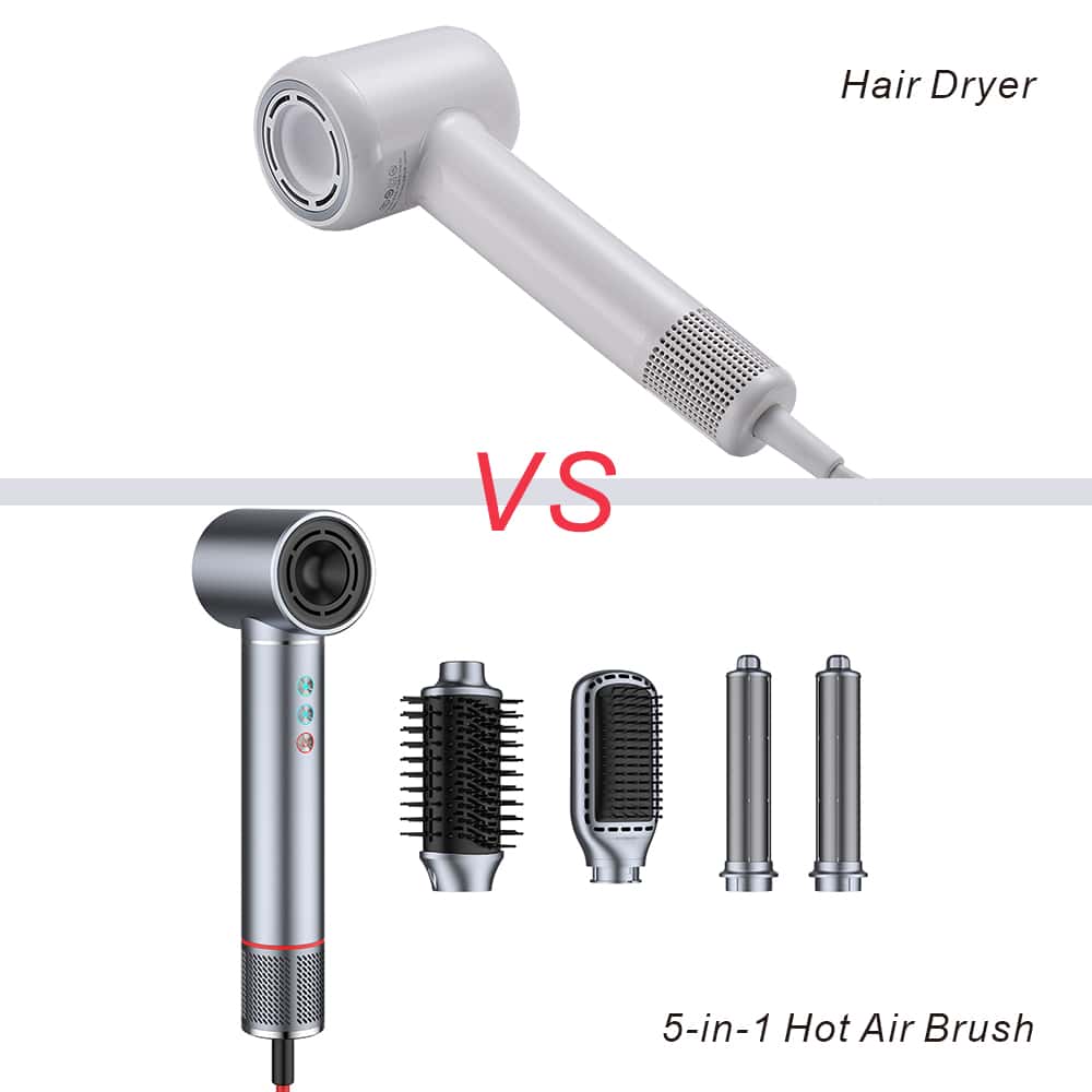 hot air brush vs. hair dryer
